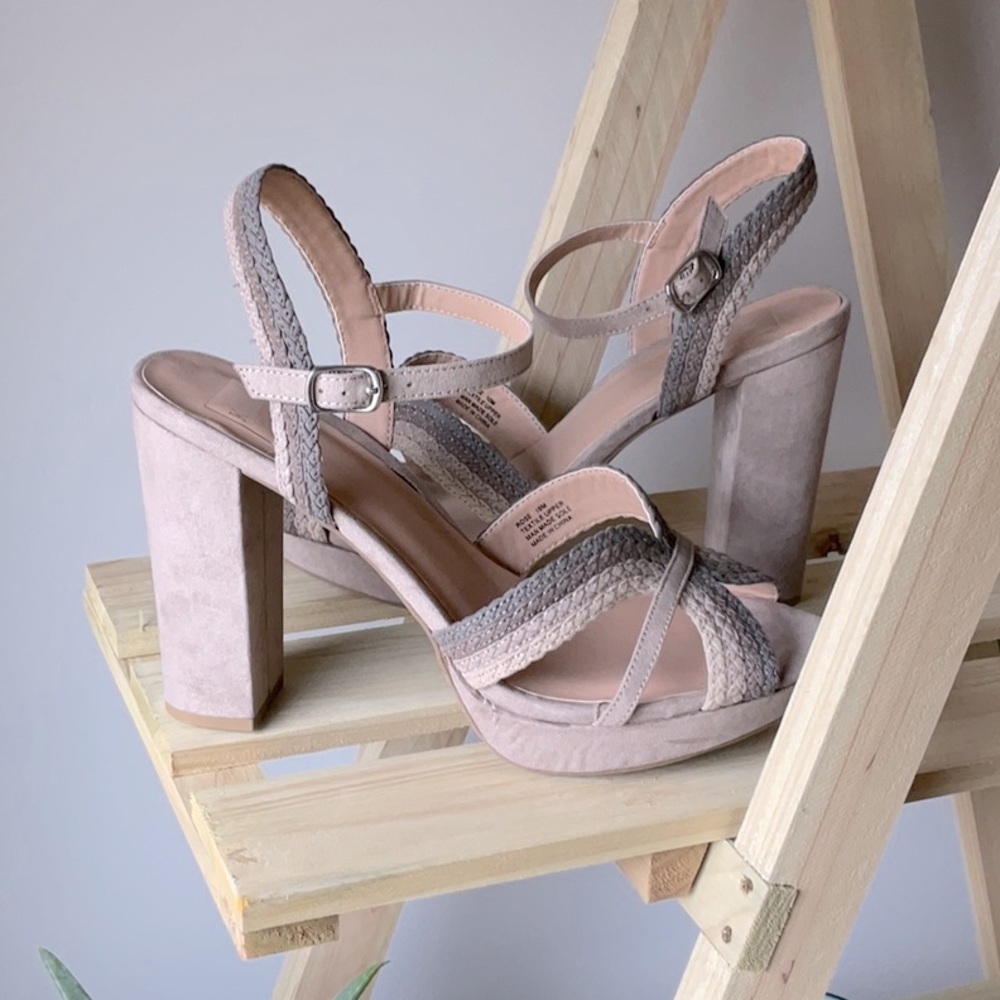Kaari Blue gray/taupe 3 inch heels